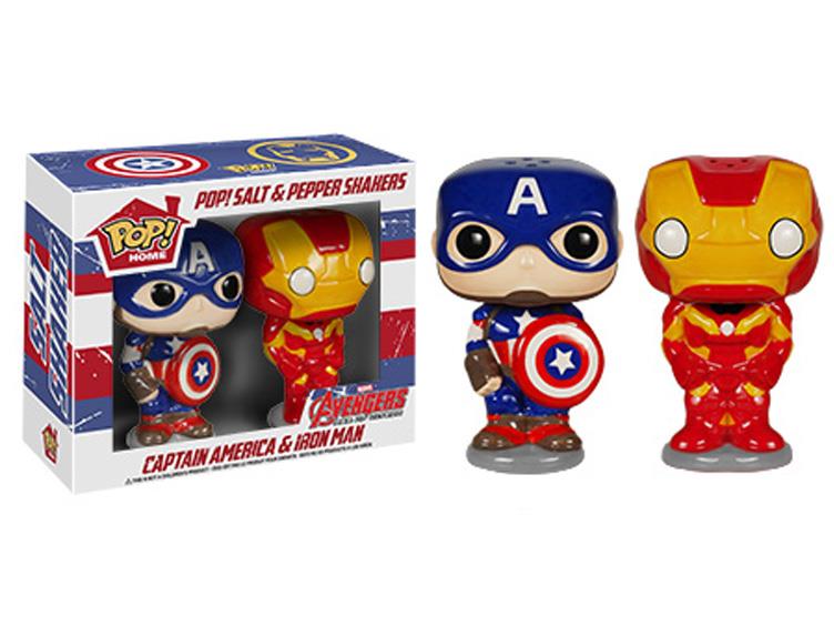 Pop! Home: Salt N' Pepper Shakers - Captain America & Iron Man Gallery Image 1