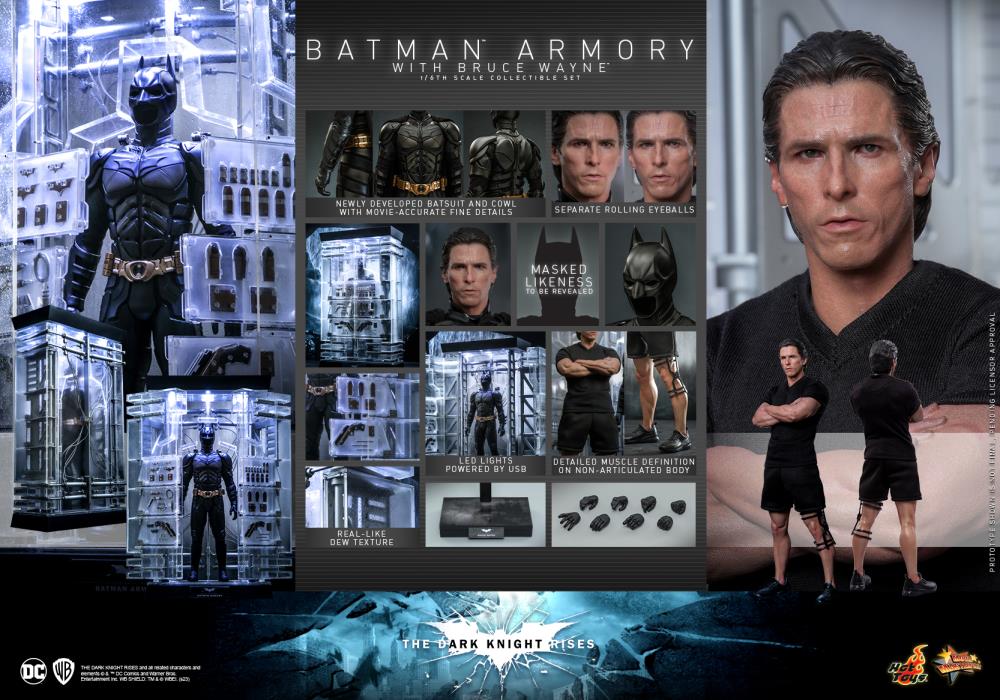 The Dark Knight Rises MMS702 Batman Armory with Bruce Wayne 1/6th Scale Collectible Figure Set Gallery Image 25