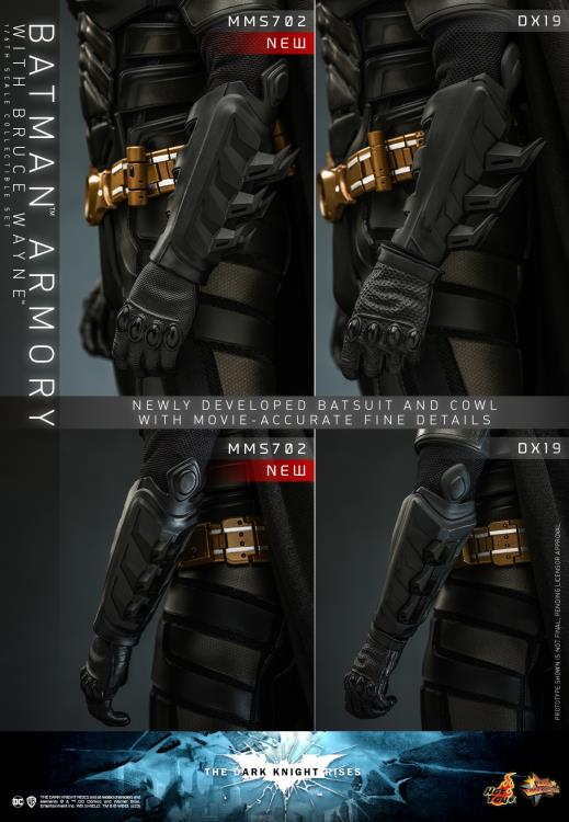 The Dark Knight Rises MMS702 Batman Armory with Bruce Wayne 1/6th Scale Collectible Figure Set Gallery Image 23
