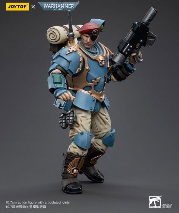 Warhammer 40k Astra Militarum Tempestus Scions Command Squad 55th Kappic Eagles Banner Bearer 1/18 Scale Figure Gallery Image 9