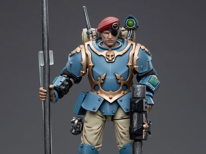 Warhammer 40k Astra Militarum Tempestus Scions Command Squad 55th Kappic Eagles Banner Bearer 1/18 Scale Figure Gallery Image 1