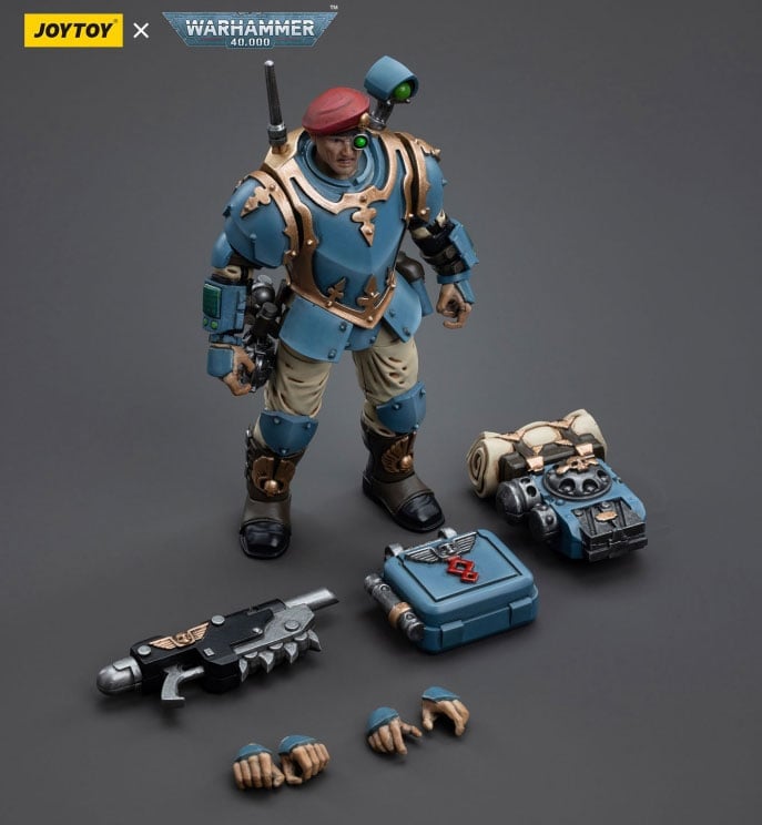 Warhammer 40k Astra Militarum Tempestus Scions Command Squad 55th Kappic Eagles Medic 1/18 Scale Figure Gallery Image 10