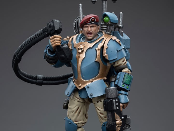 Warhammer 40k Astra Militarum Tempestus Scions Command Squad 55th Kappic Eagles Vox Operator 1/18 Scale Figure Gallery Image 1