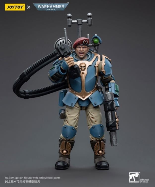 Warhammer 40k Astra Militarum Tempestus Scions Command Squad 55th Kappic Eagles Vox Operator 1/18 Scale Figure Gallery Image 3