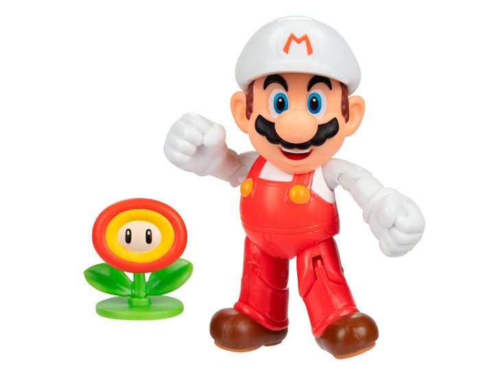 World of Nintendo Fire Mario With Fire Flower 4-Inch Scale Figure Gallery Image 1