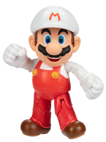 World of Nintendo Fire Mario With Fire Flower 4-Inch Scale Figure Gallery Image 2