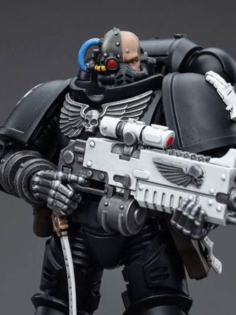 Warhammer 40k Iron Hands Intercessors Brother Gravak 1/18 Scale Figure Gallery Image 2