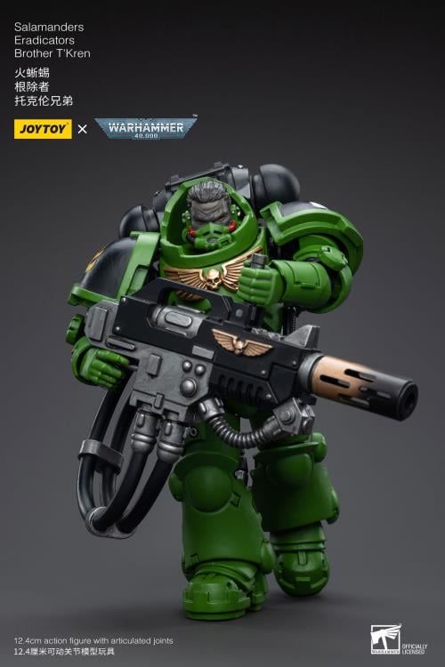 Warhammer 40K Salamanders Eradicators Brother T'Kren 1/18 Scale Action Figure Gallery Image 9