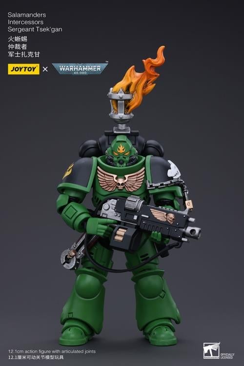 Warhammer 40k Salamanders Intercessors Segeant Tsek'gan 1/18 Scale Action Figure Gallery Image 3