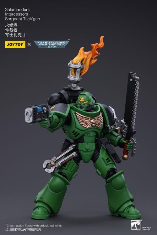 Warhammer 40k Salamanders Intercessors Segeant Tsek'gan 1/18 Scale Action Figure Gallery Image 8