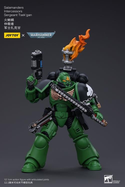 Warhammer 40k Salamanders Intercessors Segeant Tsek'gan 1/18 Scale Action Figure Gallery Image 7