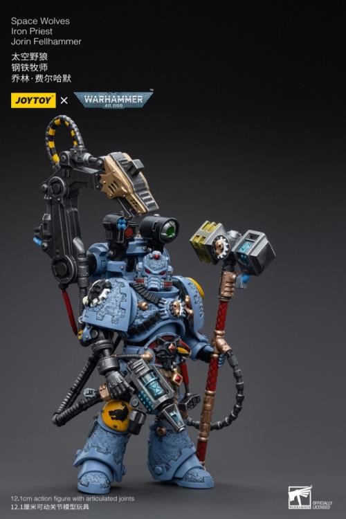 Warhammer 40K Space Wolves Iron Priest Jorin Fellhammer 1/18 Scale Figure Gallery Image 6