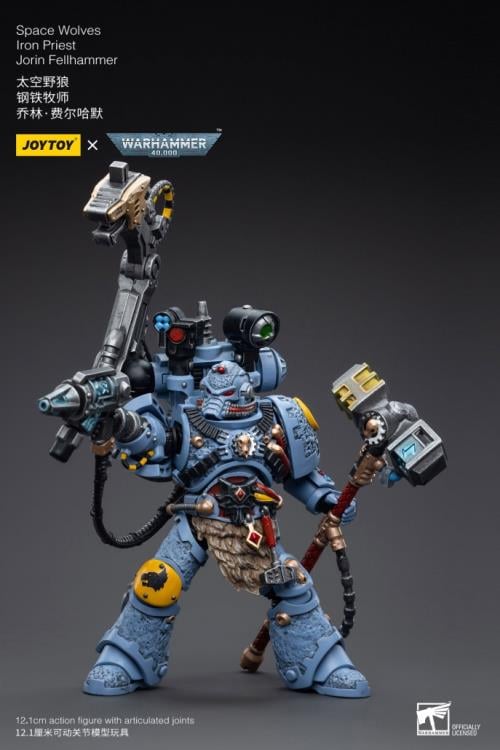 Warhammer 40K Space Wolves Iron Priest Jorin Fellhammer 1/18 Scale Figure Gallery Image 7