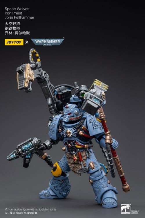 Warhammer 40K Space Wolves Iron Priest Jorin Fellhammer 1/18 Scale Figure Gallery Image 9
