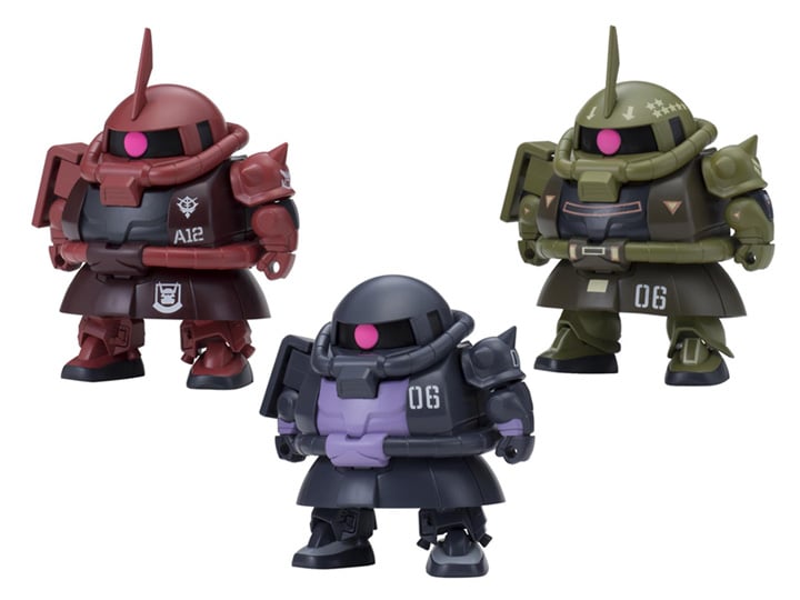 Mobile Suit Gundam Exceed Model SD MS Zaku Special 1 Set of 3 Capsules Gallery Image 1