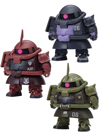 Mobile Suit Gundam Exceed Model SD MS Zaku Special 1 Set of 3 Capsules Gallery Image 2