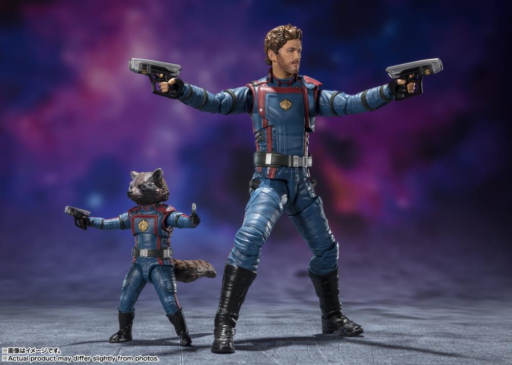 Guardians of the Galaxy Vol. 3 S.H.Figuarts Star-Lord & Rocket Raccoon Action Figure Gallery Image 5
