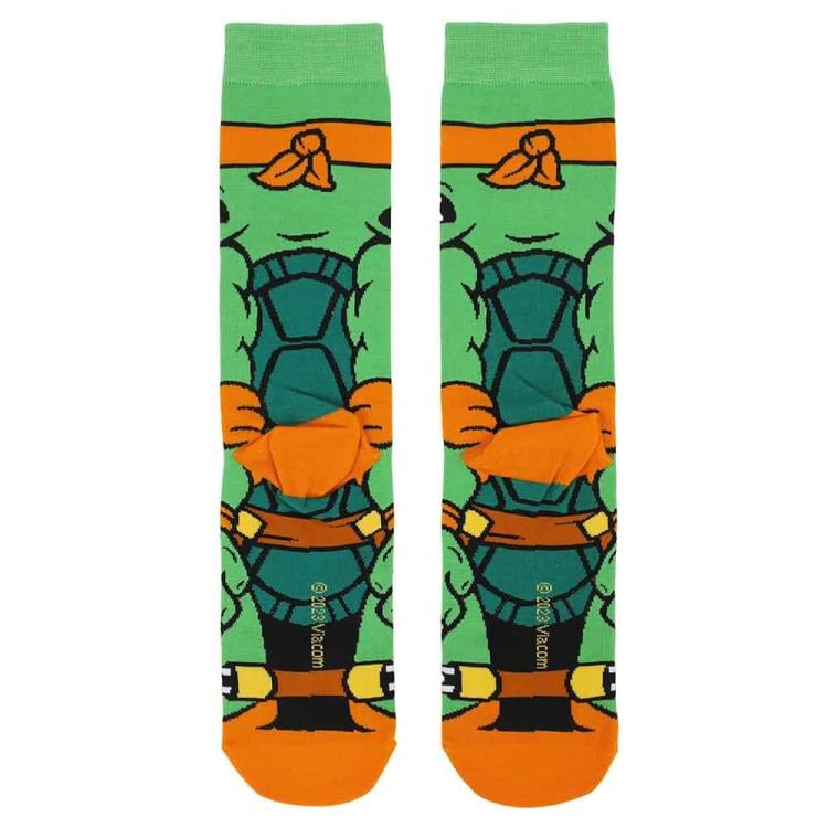 Teenage Mutant Ninja Turtles Michelangelo Animigos 360 Character Socks Gallery Image 4