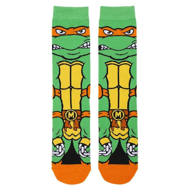 Teenage Mutant Ninja Turtles Michelangelo Animigos 360 Character Socks Gallery Image 3