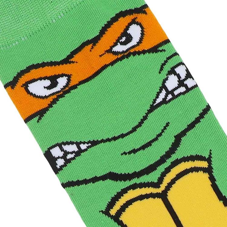 Teenage Mutant Ninja Turtles Michelangelo Animigos 360 Character Socks Gallery Image 5