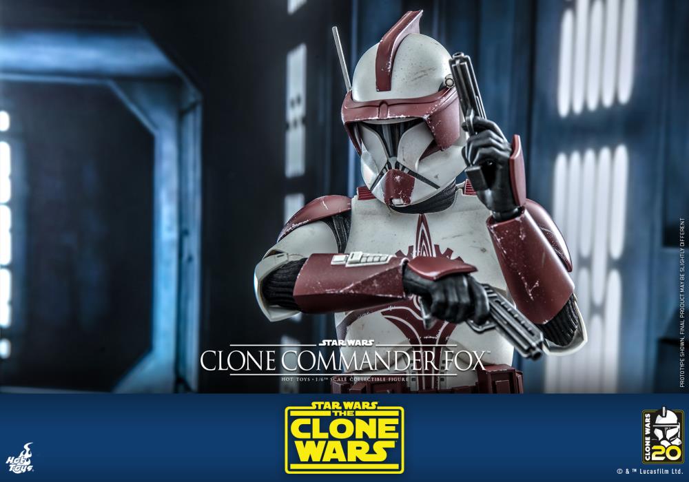 Star Wars: The Clone Wars TMS103 Clone Commander Fox 1/6th Scale Collectible Figure Gallery Image 7