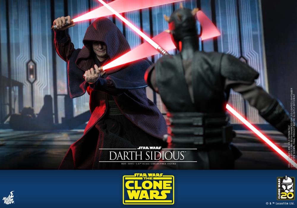 Star Wars: The Clone Wars TMS102 Darth Sidious 1/6th Scale Collectible Figure Gallery Image 14