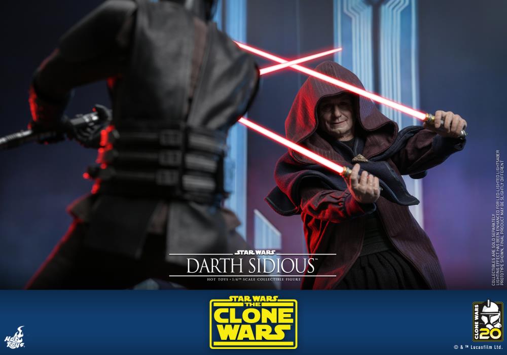 Star Wars: The Clone Wars TMS102 Darth Sidious 1/6th Scale Collectible Figure Gallery Image 16