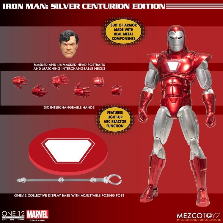 Marvel Comics One:12 Collective Iron Man (Silver Centurion) Gallery Image 12