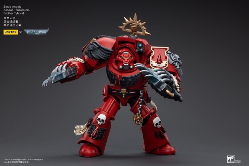 Warhammer 40K Blood Angels Assault Terminators Brother Tyborel 1/18 Scale Figure Gallery Image 6