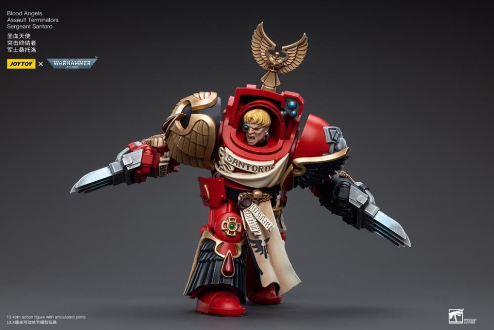 Warhammer 40K Blood Angels Assault Terminators Sergeant Santoro 1/18 Scale Figure Gallery Image 5
