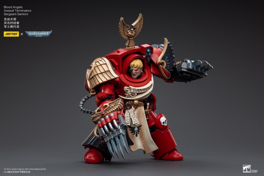Warhammer 40K Blood Angels Assault Terminators Sergeant Santoro 1/18 Scale Figure Gallery Image 6