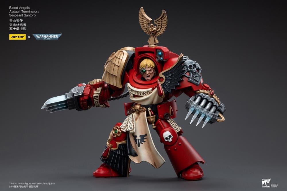 Warhammer 40K Blood Angels Assault Terminators Sergeant Santoro 1/18 Scale Figure Gallery Image 7