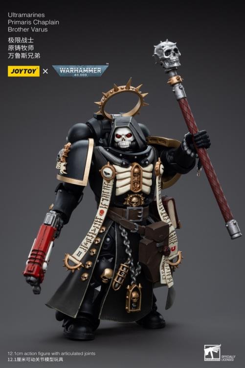 Warhammer 40K Ultramarines Primaris Chaplain Brother Varus 1/18 Scale Action Figure Gallery Image 9