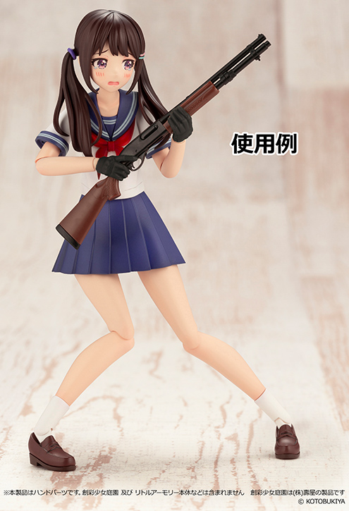 Little Armory LAOP13 Sousai Shoujo Teien Tactical Gloves & Revolver Set (Black) 1/12 Scale Accessory Set Gallery Image 9