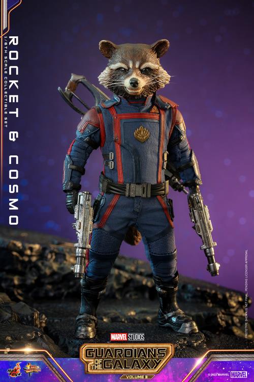 Guardians of the Galaxy Vol. 3 MMS708 Rocket and Cosmo 1/6th Scale Collectible Figure Set Gallery Image 5