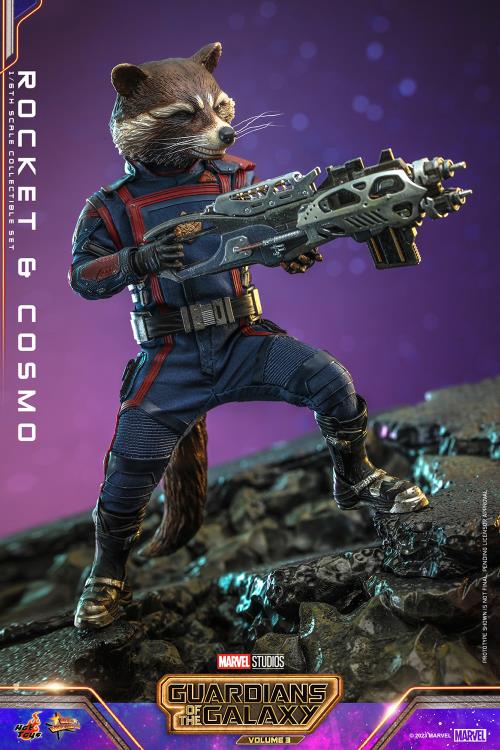 Guardians of the Galaxy Vol. 3 MMS708 Rocket and Cosmo 1/6th Scale Collectible Figure Set Gallery Image 6