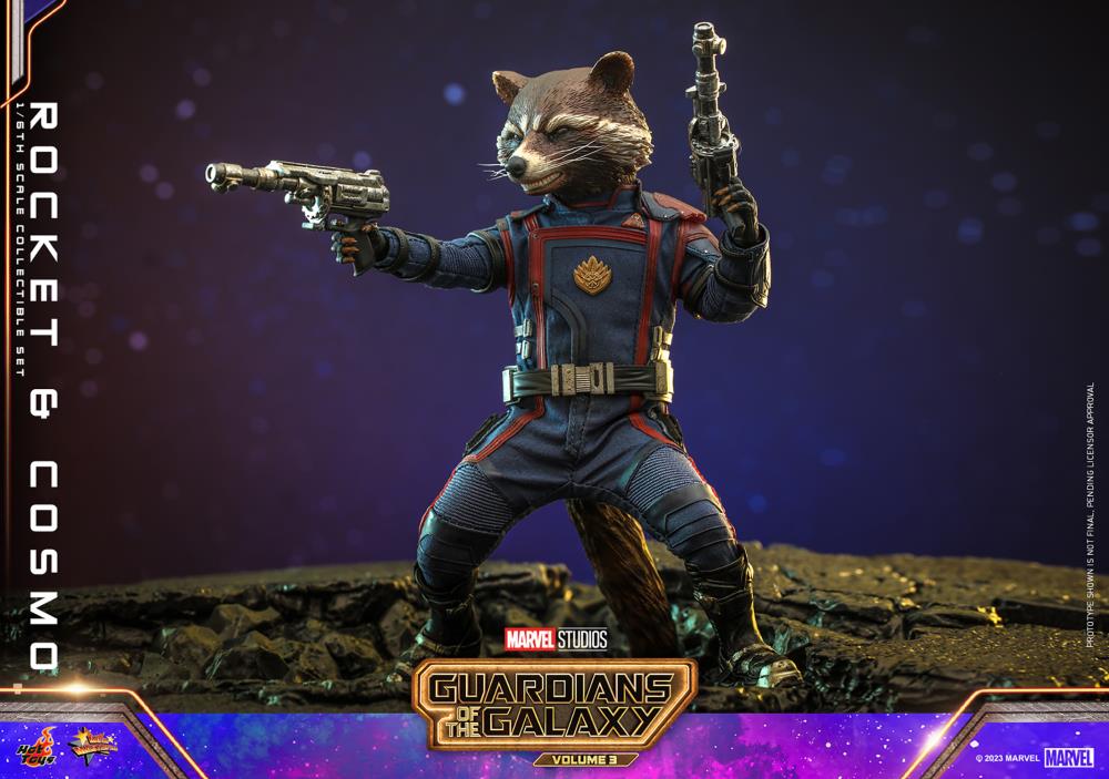 Guardians of the Galaxy Vol. 3 MMS708 Rocket and Cosmo 1/6th Scale Collectible Figure Set Gallery Image 11