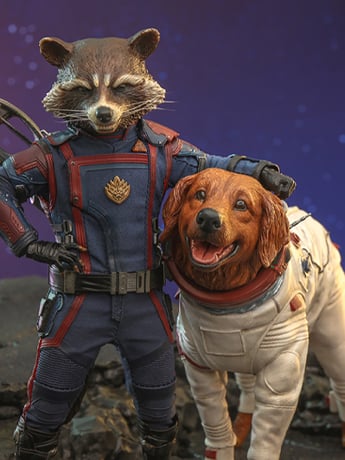 Guardians of the Galaxy Vol. 3 MMS708 Rocket and Cosmo 1/6th Scale Collectible Figure Set Gallery Image 2