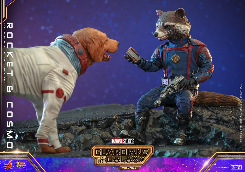 Guardians of the Galaxy Vol. 3 MMS708 Rocket and Cosmo 1/6th Scale Collectible Figure Set Gallery Image 4