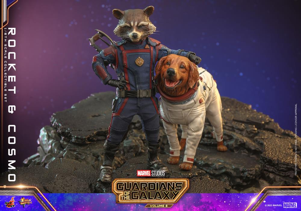 Guardians of the Galaxy Vol. 3 MMS708 Rocket and Cosmo 1/6th Scale Collectible Figure Set Gallery Image 3