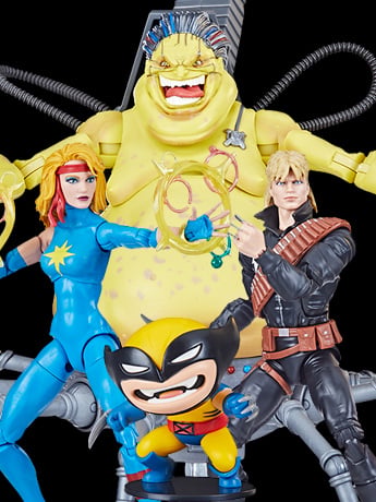 Marvel Legends Series - Confezione 4 Action Figure Mojoworld (Longshot, Mojo, Dazzler + Wolverine)