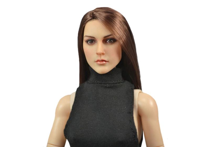 1/6 Scale Female Head Sculpt - Brunette Gallery Image 1