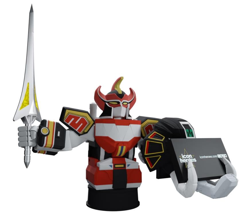 Mighty Morphin Power Rangers Megazord Mini Bust Card Holder with Power Sword Letter Opener Gallery Image 6