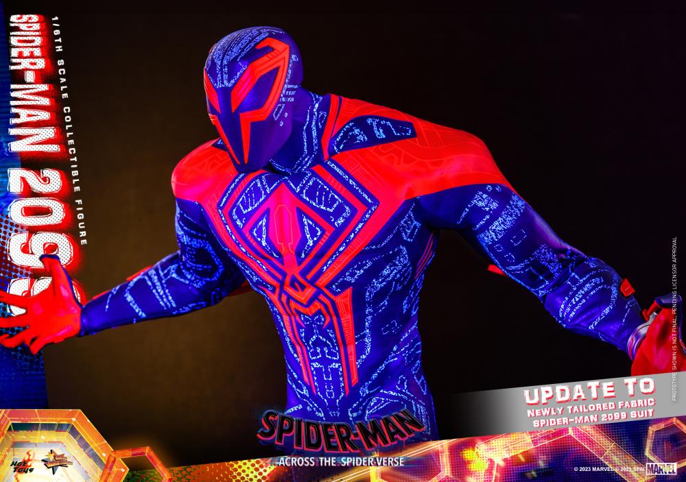 Spider-Man: Across The Spider-Verse: Part One MMS711 Spider-Man 2099 1/6th Scale Collectible Figure Gallery Image 7