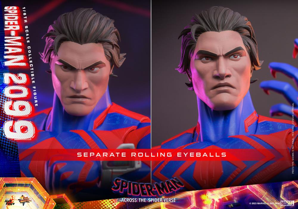 Spider-Man: Across The Spider-Verse: Part One MMS711 Spider-Man 2099 1/6th Scale Collectible Figure Gallery Image 8
