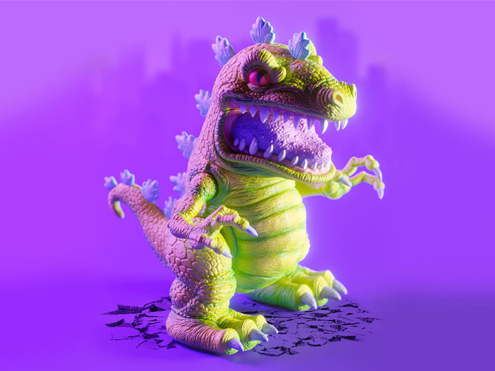 Rugrats Nickelodeon x James Groman Reptar 12" Limited Edition Soft Vinyl Figure Gallery Image 1