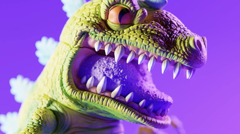 Rugrats Nickelodeon x James Groman Reptar 12" Limited Edition Soft Vinyl Figure Gallery Image 6