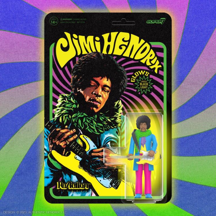 Jimi Hendrix ReAction Figure (Blacklight Are You Experienced Ver.)