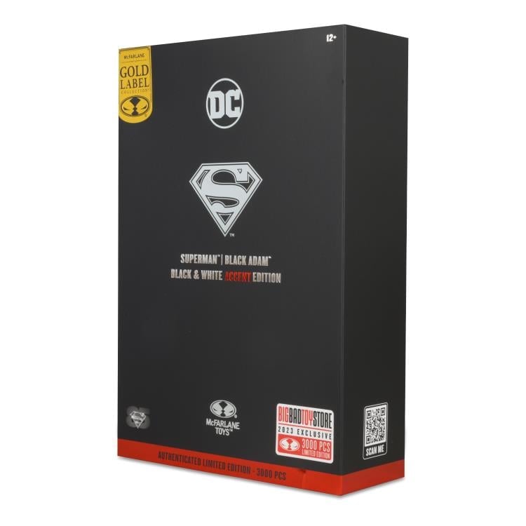 DC Comics Superman BBTS Exclusive Limited Black & White Accent Edition Figure Gallery Image 11