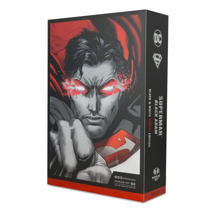 DC Comics Superman BBTS Exclusive Limited Black & White Accent Edition Figure Gallery Image 14
